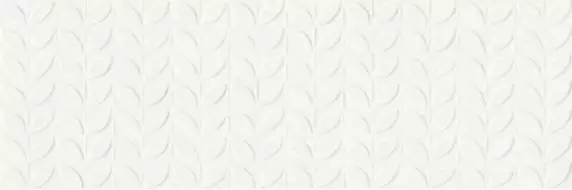 RA6J Плитка Vida Struttura Foglia 3D Bianco Rett 30x90